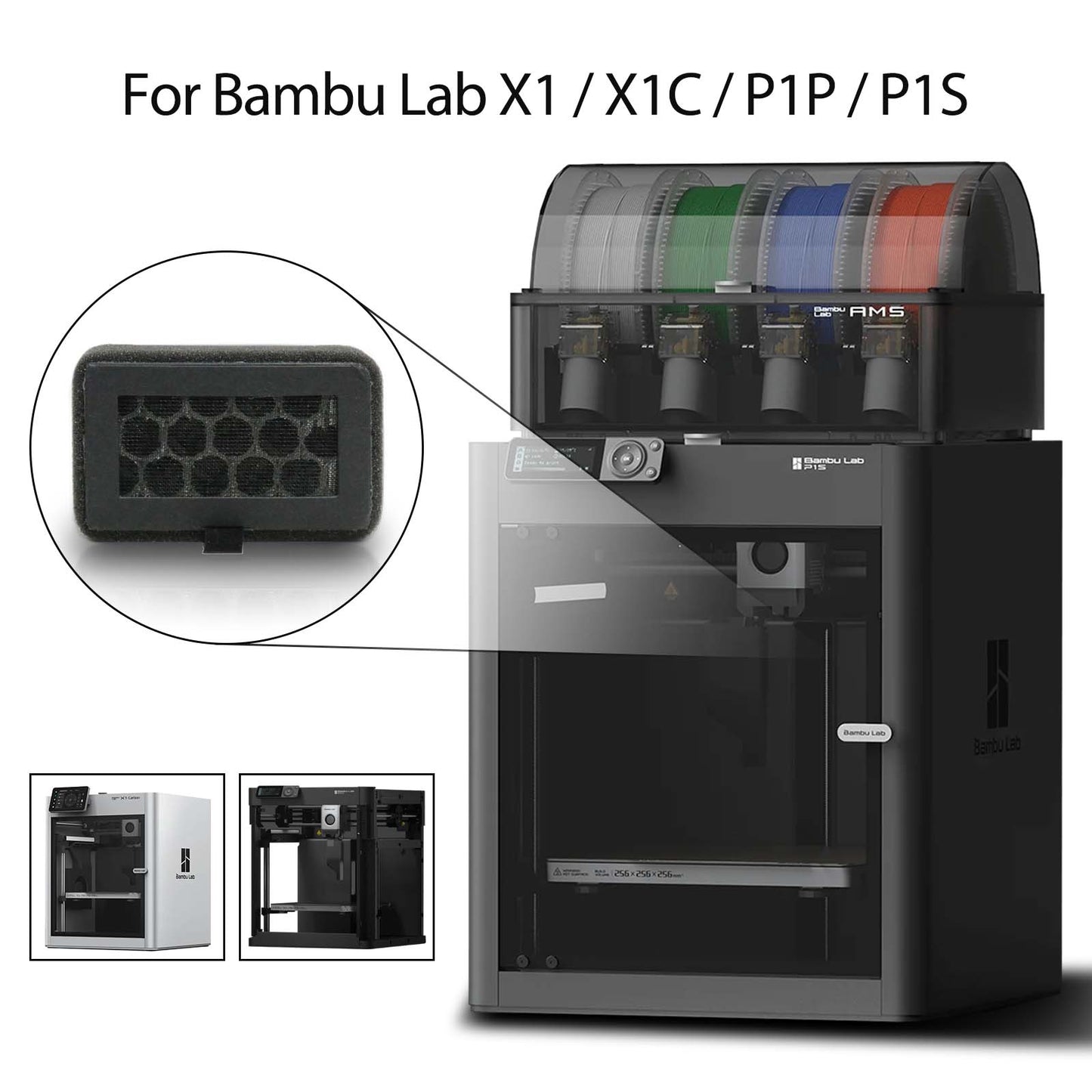 HEPA 13 Air Filter For Bambu Lab X1 X1C P1S P1P