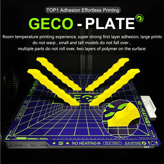 Geco PLA Plate No Heating for Bambu Lab P2S/A1/X1/X1C/P1P/P1S