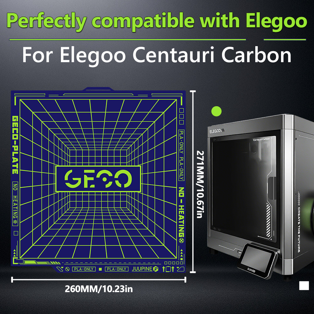 Geco PLA Plate No Heating for Bambu Lab H2D/H2S 355x346 MM