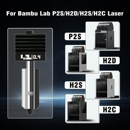 High Hardness&Precision Hotend for Bambu Lab P2S/H2D/H2S/H2C 3d Printer