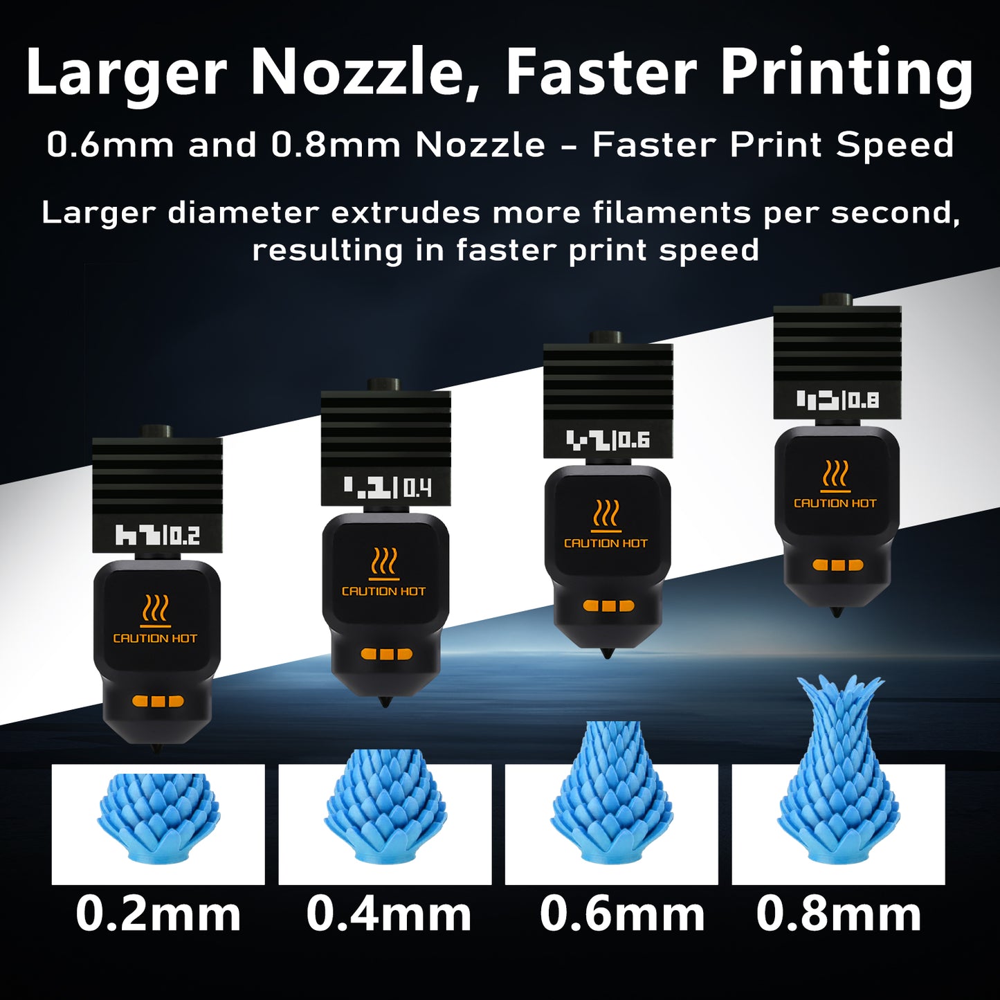 High Hardness&Precision Hotend for Bambu Lab P2S/H2D/H2S/H2C 3d Printer