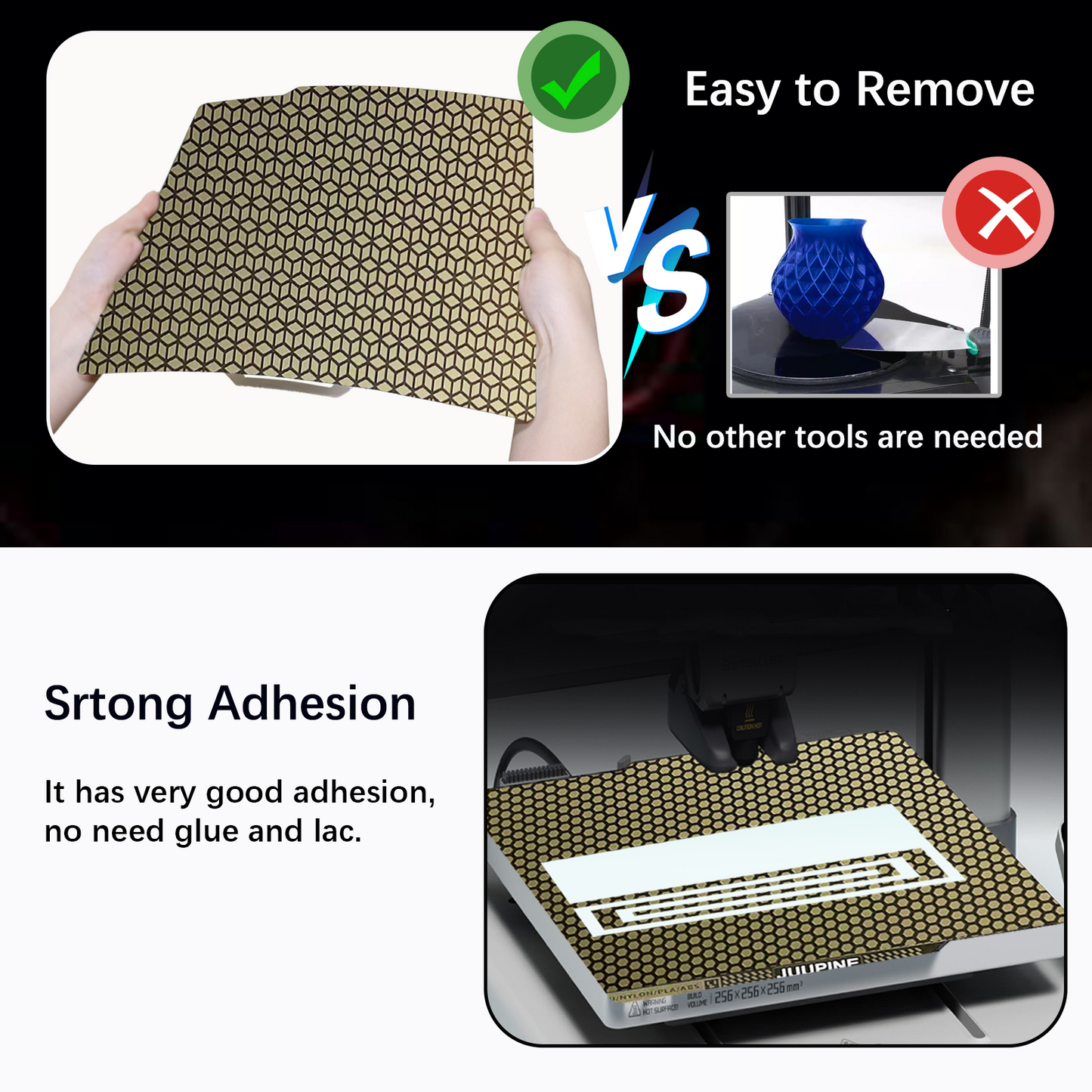 PEI Honeycomb Build Plate for Bambu Lab P2S/A1/X1/X1C/P1P/P1S