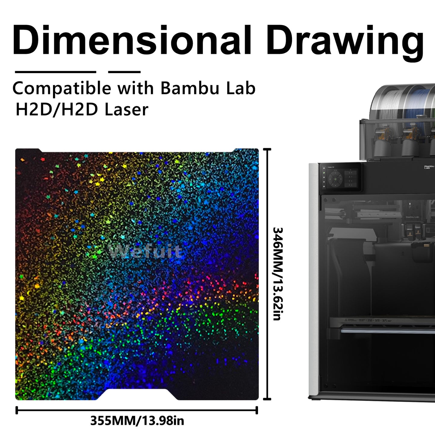 Chameleon PEO+Starry PEY Build Plate  for Bambu Lab H2D/H2D