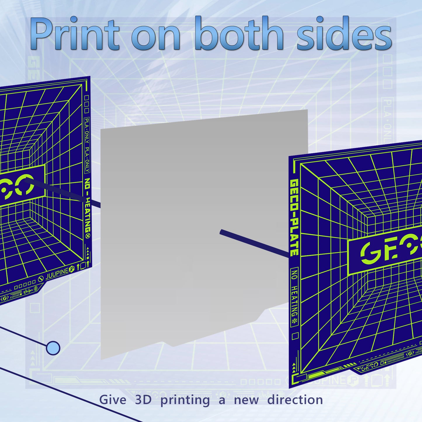 Geco PLA Plate No Heating for Flashforge Ad5m 3d Printer 235x235 MM
