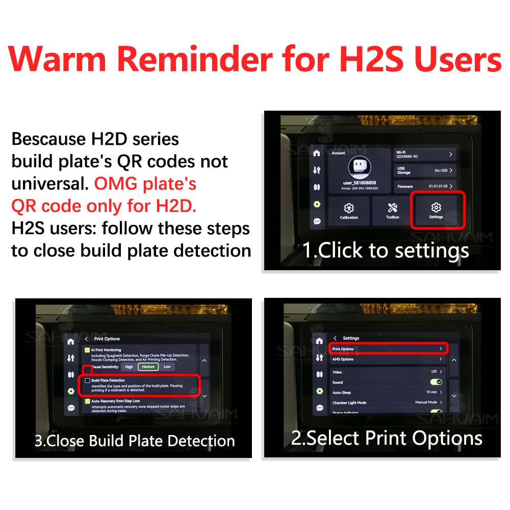 OMG Cold Plate for Bambu Lab H2D/H2S 3d Printer 355x346 MM