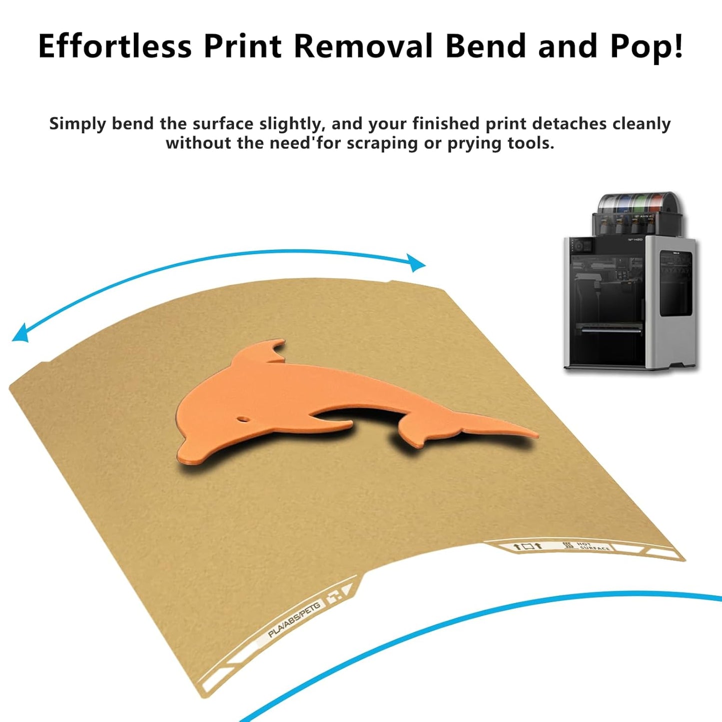 Textured PEI Build Plate with QR Code for Bambu Lab H2D/H2S 355X346 MM