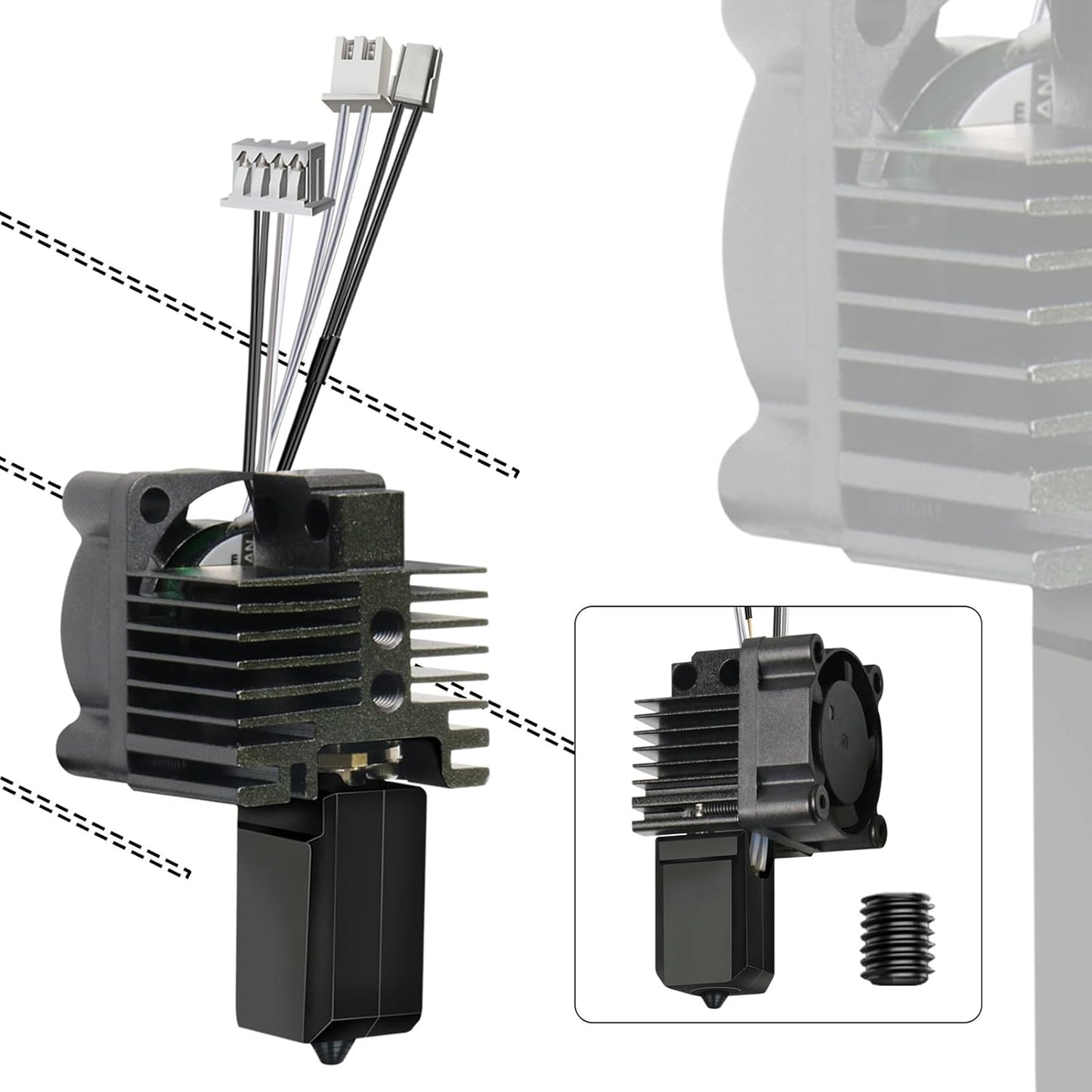 All-in-one Fully Assembled Hotend with Fan for Bambu Lab X1 Series