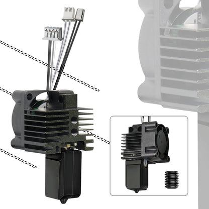 All-in-one Fully Assembled Hotend with Fan for Bambu Lab X1 Series