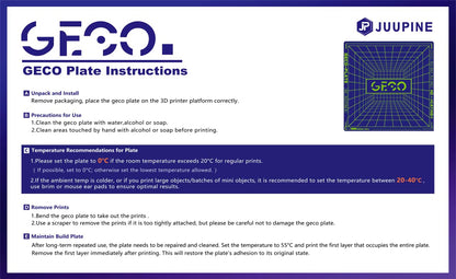 Geco PLA Plate No Heating for Bambu Lab A1 Mini 184x184MM
