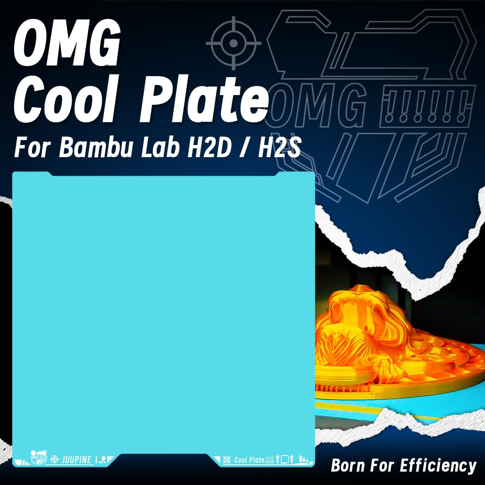 OMG Cold Plate for Bambu Lab H2D/H2S 3d Printer 355x346 MM