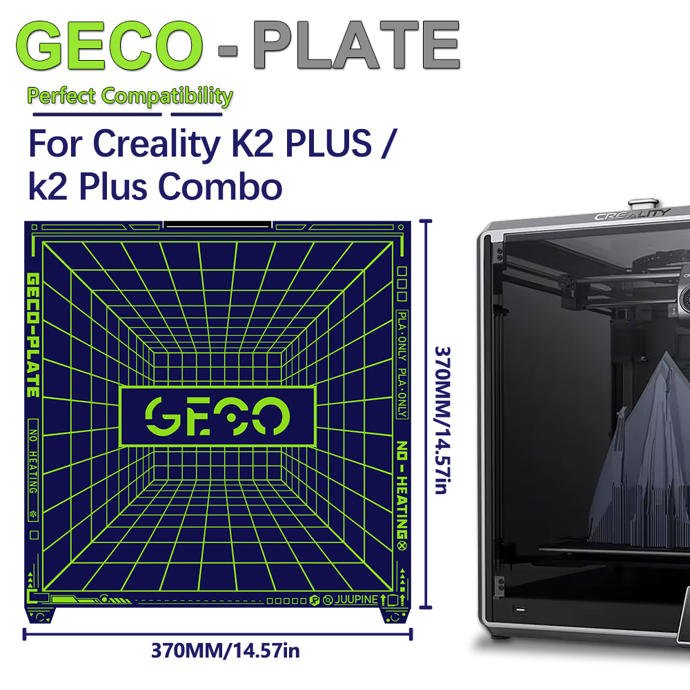 Geco PLA Plate No Heating for Bambu Lab H2D/H2S 355x346 MM
