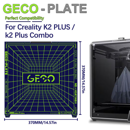 Geco PLA Plate No Heating for Bambu Lab H2D/H2S 355x346 MM