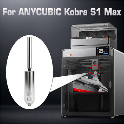 One-piece Hardened Steel Nozzle for Anycubic Kobra S1 Max 3d Printer