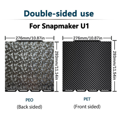 PEO PET Build Plate For Snapmaker U1 3D Printer 276x293MM