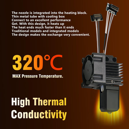 All-in-one Fully Assembled Hotend with Cooling Fan for Bambu Lab P1 Series