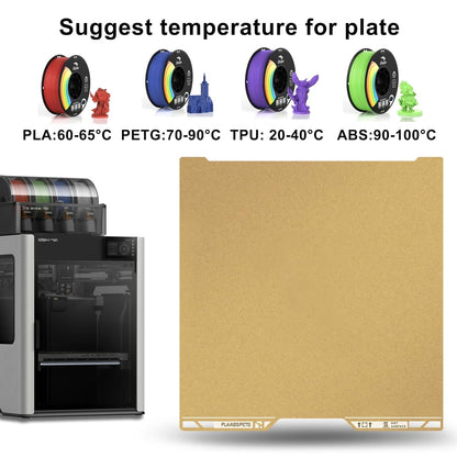 Textured PEI Build Plate with QR Code for Bambu Lab H2D/H2S 355X346 MM
