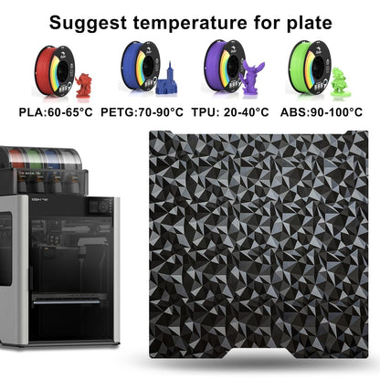 PEO PET Build Plate for Bambu Lab H2D/H2S 3D Printer 355x346 MM