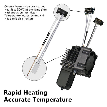 All-in-one Fully Assembled Hotend with Cooling Fan for Bambu Lab P1 Series