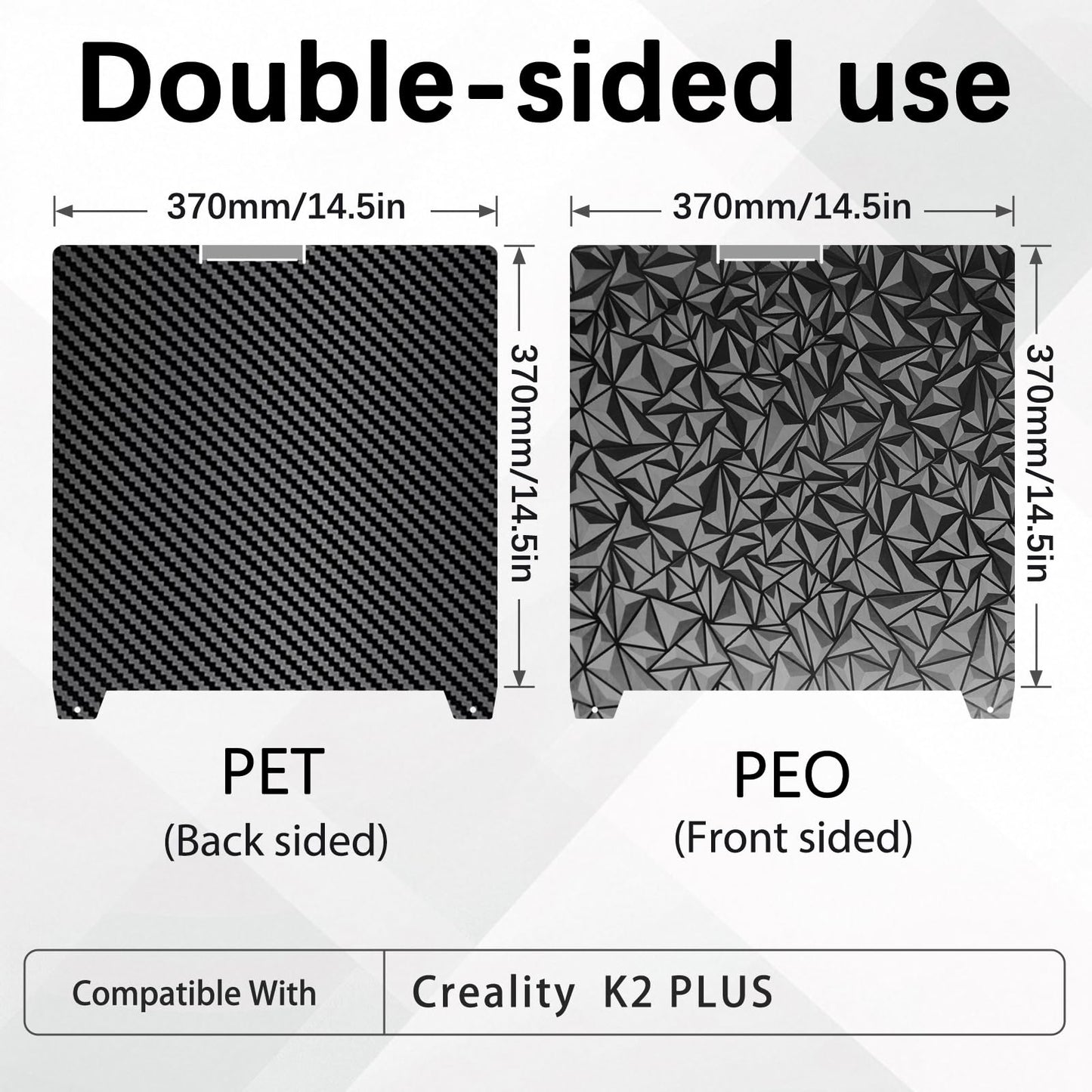 PEO PET Build Plate for Creality K2 Plus 3d Printer