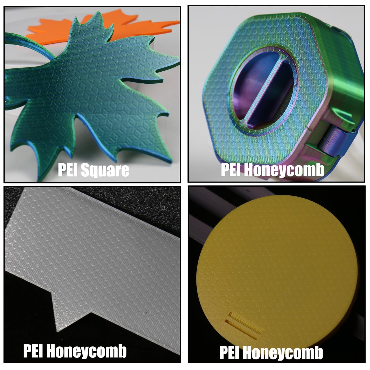 PEI Honeycomb Build Plate for Bambu Lab P2S/A1/X1/X1C/P1P/P1S
