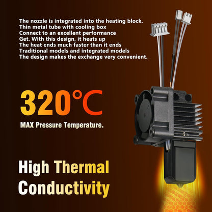 All-in-one Fully Assembled Hotend with Fan for Bambu Lab X1 Series