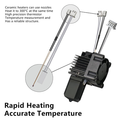 All-in-one Fully Assembled Hotend with Fan for Bambu Lab X1 Series