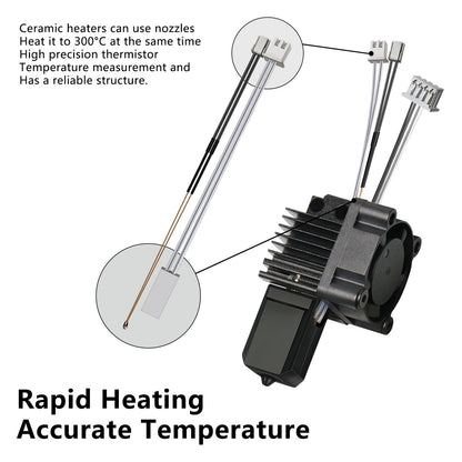 Complete Hotend Assembly with Nozzle Kit for Bambu Lab X1/X1C