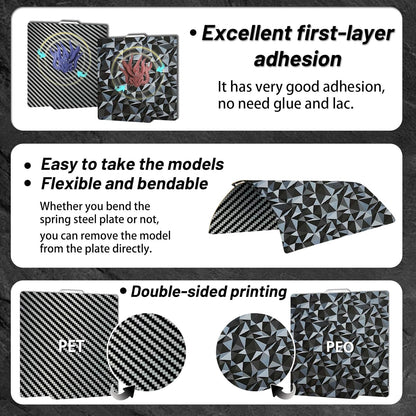 PEO PET Build Plate for Bambu Lab P2S/X1/X1C/X1E/P1P/P1S/A1 3d Printer