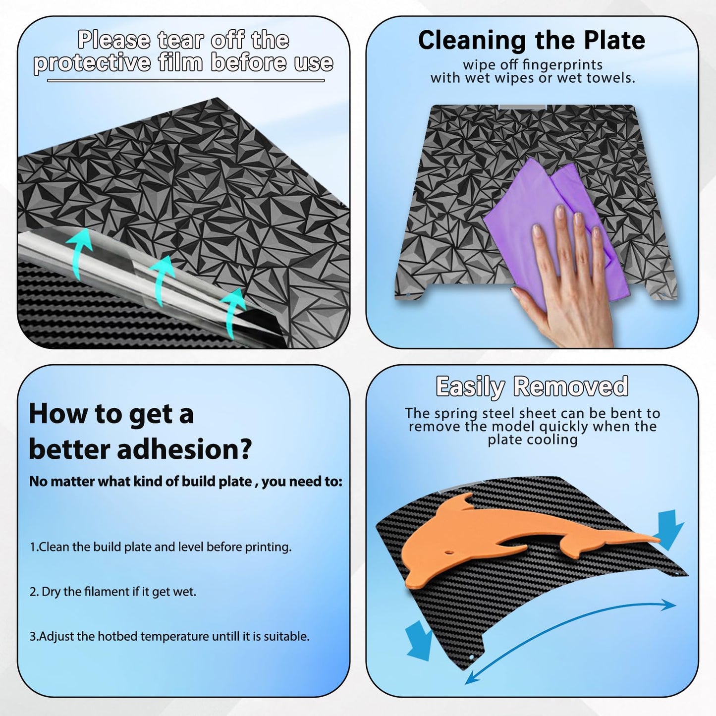 PEO PET Build Plate for Creality K2 Plus 3d Printer