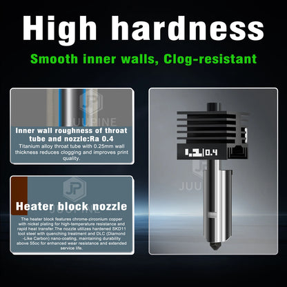 High Hardness&Precision Hotend for Bambu Lab H2D/H2S/H2C 3d Printer