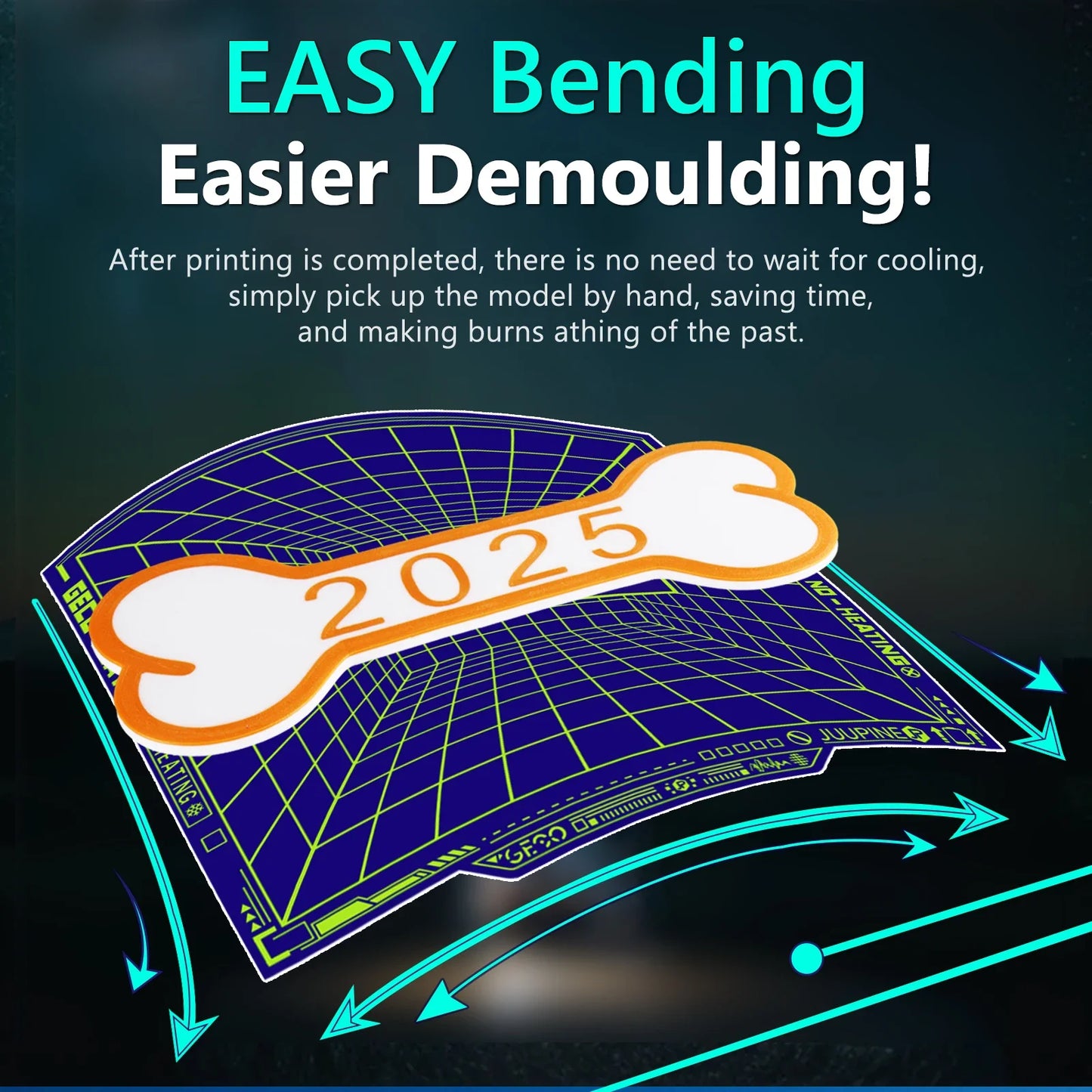 Geco PLA Plate No Heating for Bambu Lab H2D/H2S 355x346 MM