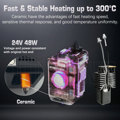 For Snapmaker U1 Hotend 24v 48w Ceramic Heating Block Kit