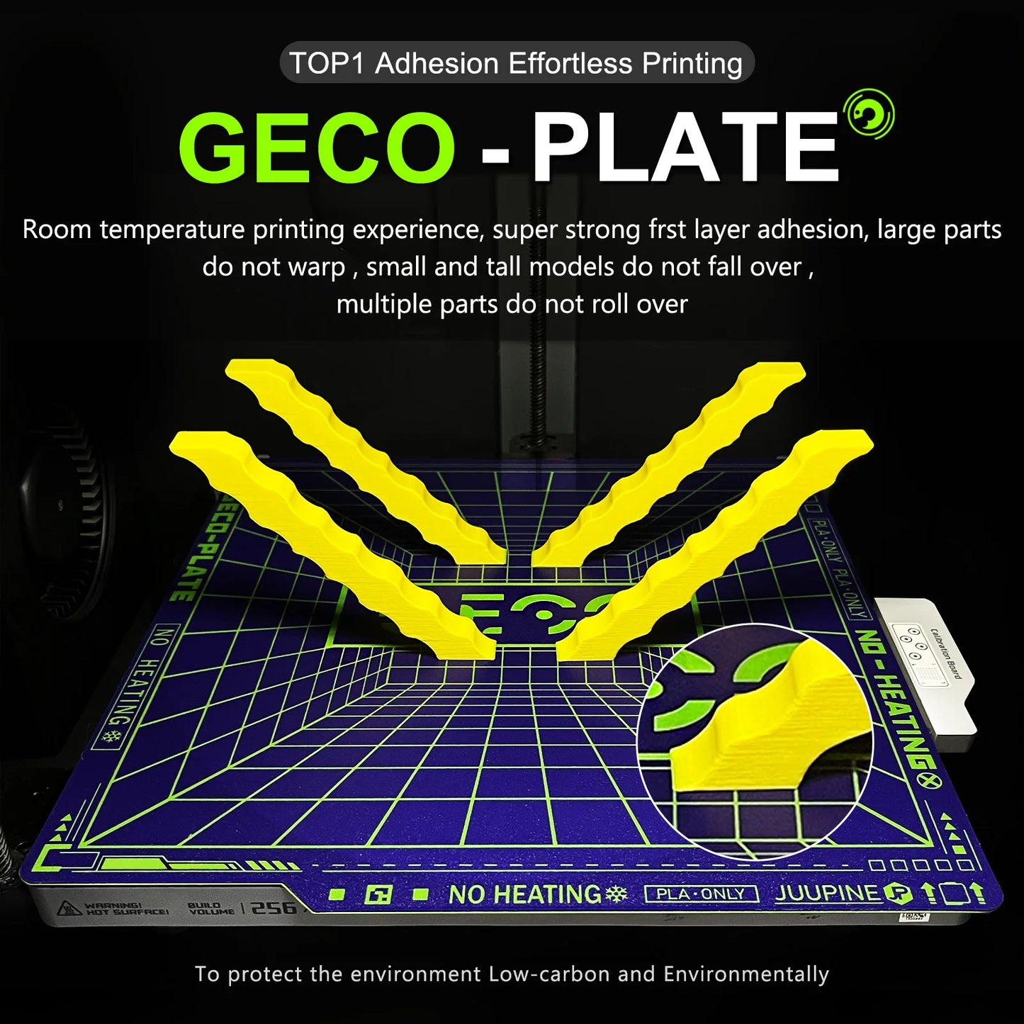 Geco PLA Plate No Heating for Elegoo Centauri Carbon 260X276MM