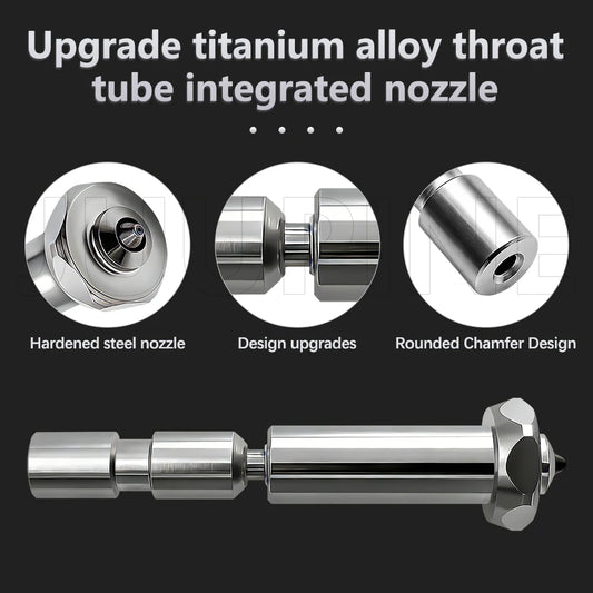 Titanium Alloy Throat Tube Integrated Nozzle for Anycubic Kobra 3 Max