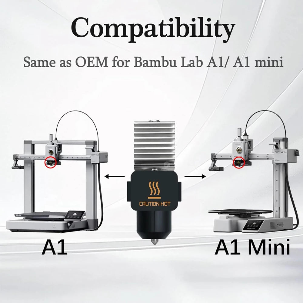 High-Quality Stainless Steel Hotend for Bambu Lab A1/A1 Mini