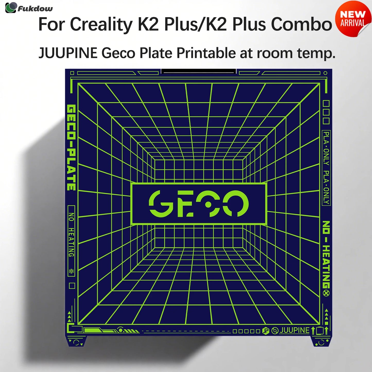 Geco PLA Plate No Heating for Creality K2 Plus 370x370MM