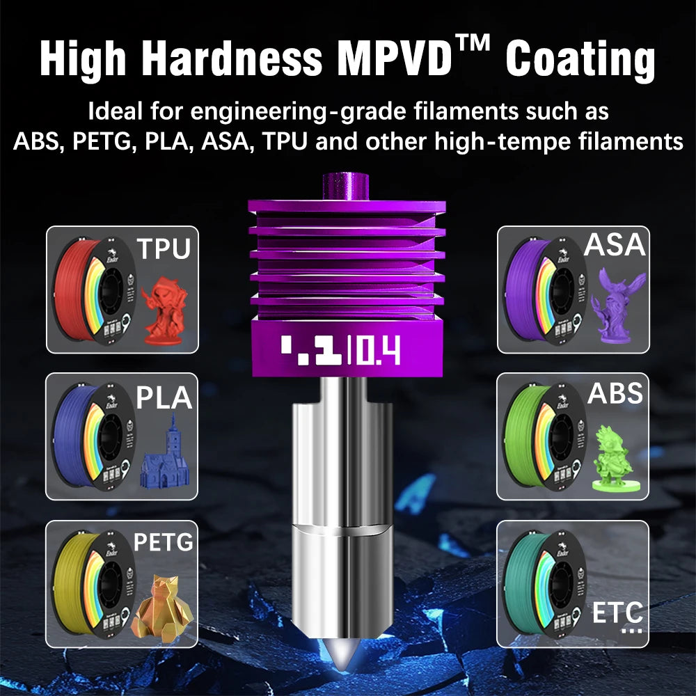 Upgraded Anti-Stick MPVD Coating Hotend for Bambu Lab P2S H2D H2S H2C 3d Printer