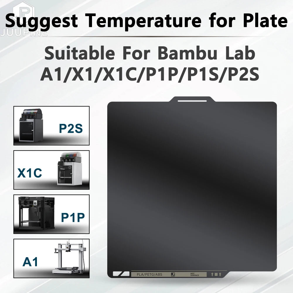 Double Sided PEI Smooth Build Plate For Bambu Lab P2S/A1/X1/X1C/P1P/P1S
