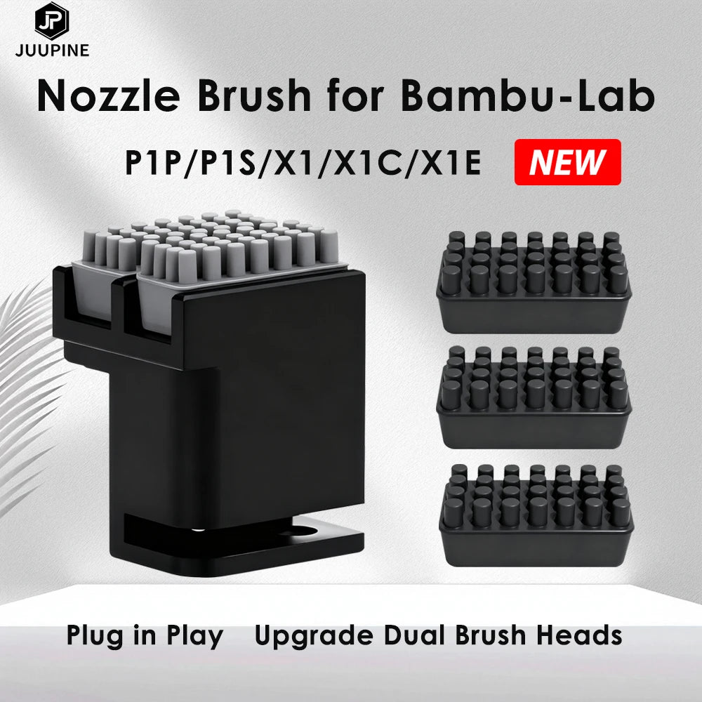 For Bambu Lab X1 X1C P1P P1S Nozzle Wipe Silicone Brush