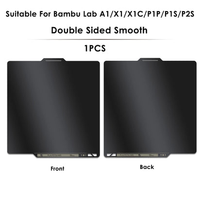 Double Sided PEI Smooth Build Plate For Bambu Lab P2S/A1/X1/X1C/P1P/P1S