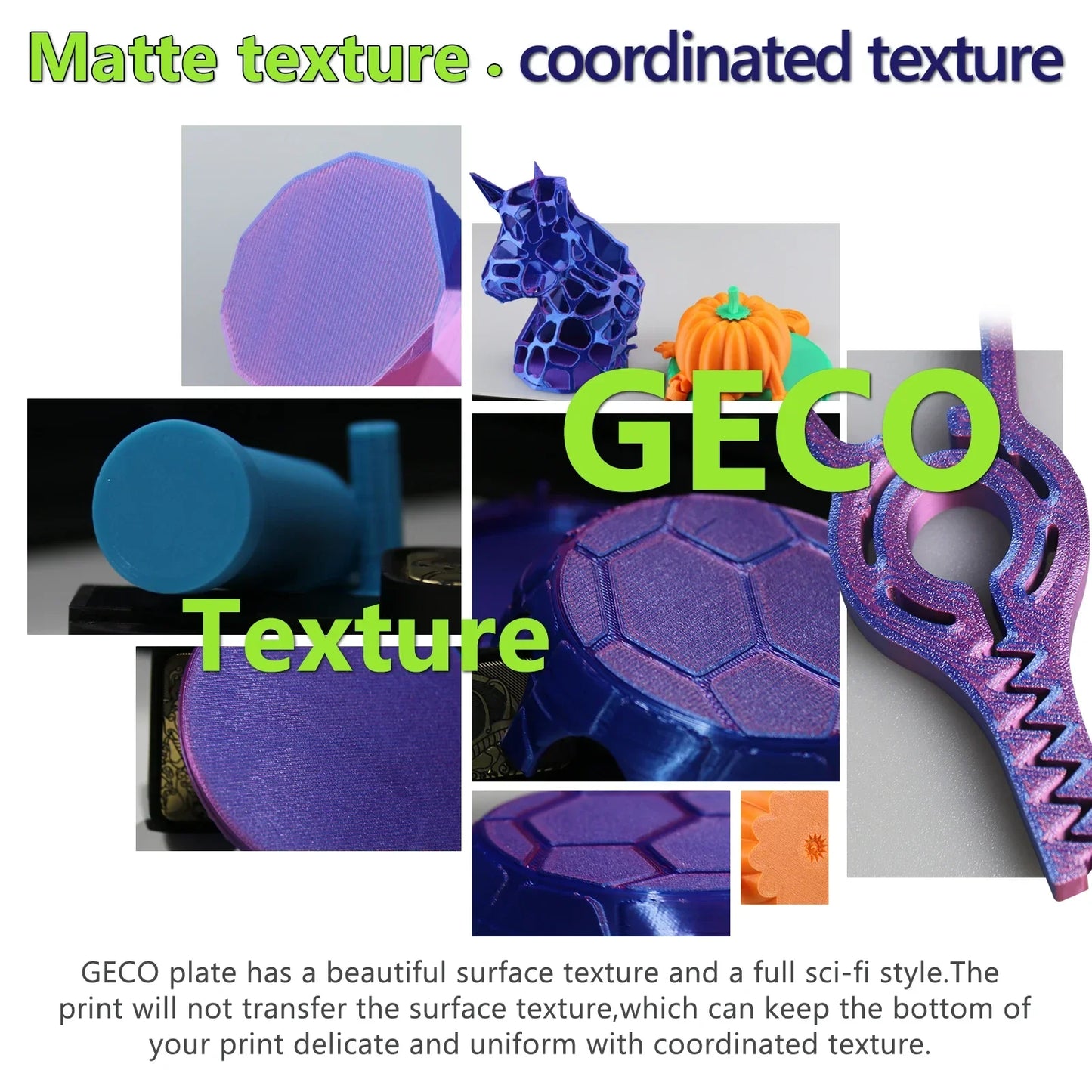 Geco PLA Plate No Heating for Anycubic Kobra S1 264x276MM