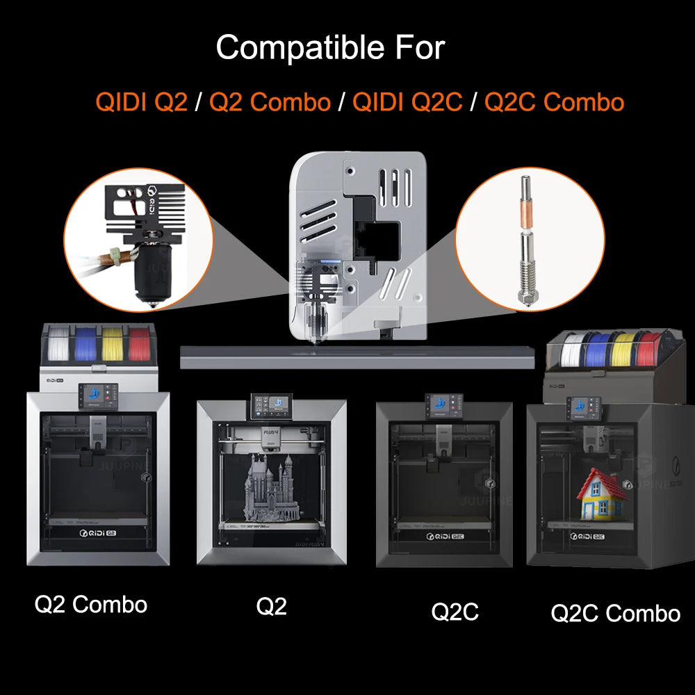Bimetallic Ceramic Insulation Integrated Nozzle for Qidi Q2