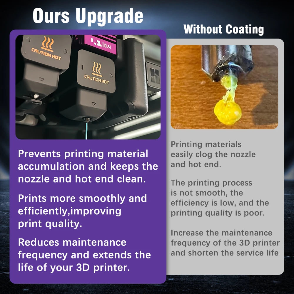 Upgraded Anti-Stick MPVD Coating Hotend for Bambu Lab P2S H2D H2S H2C 3d Printer