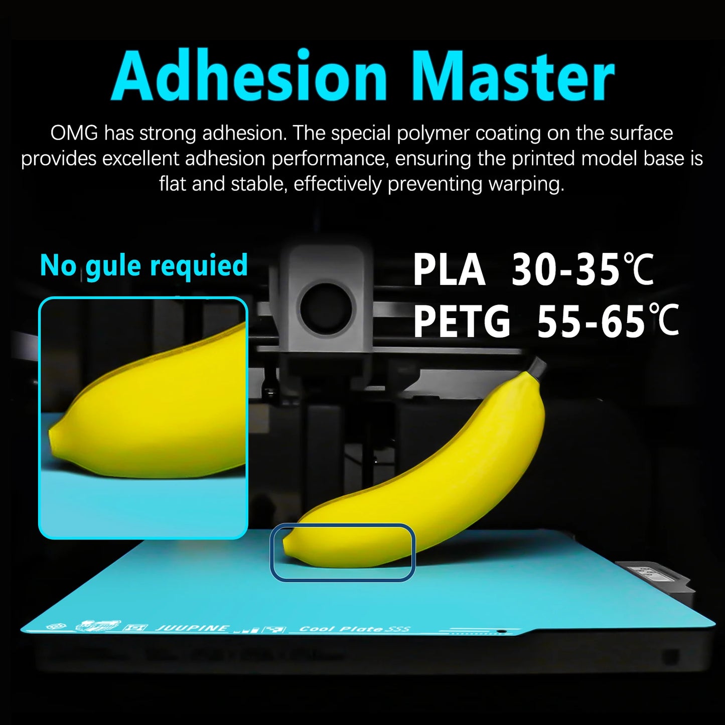 OMG Glacier Build Plate Cold Plate For Bambu Lab P2S/A1/X1/X1C/P1P/P1S