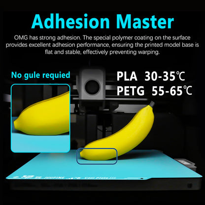 OMG Glacier Build Plate Cold Plate For Bambu Lab P2S/A1/X1/X1C/P1P/P1S