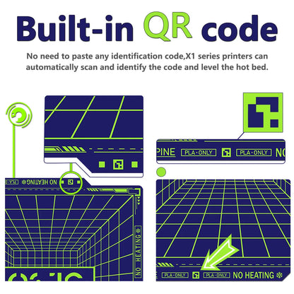 Geco PLA Plate No Heating for  Bambu Lab P2S/A1/X1/X1C/P1P/P1S