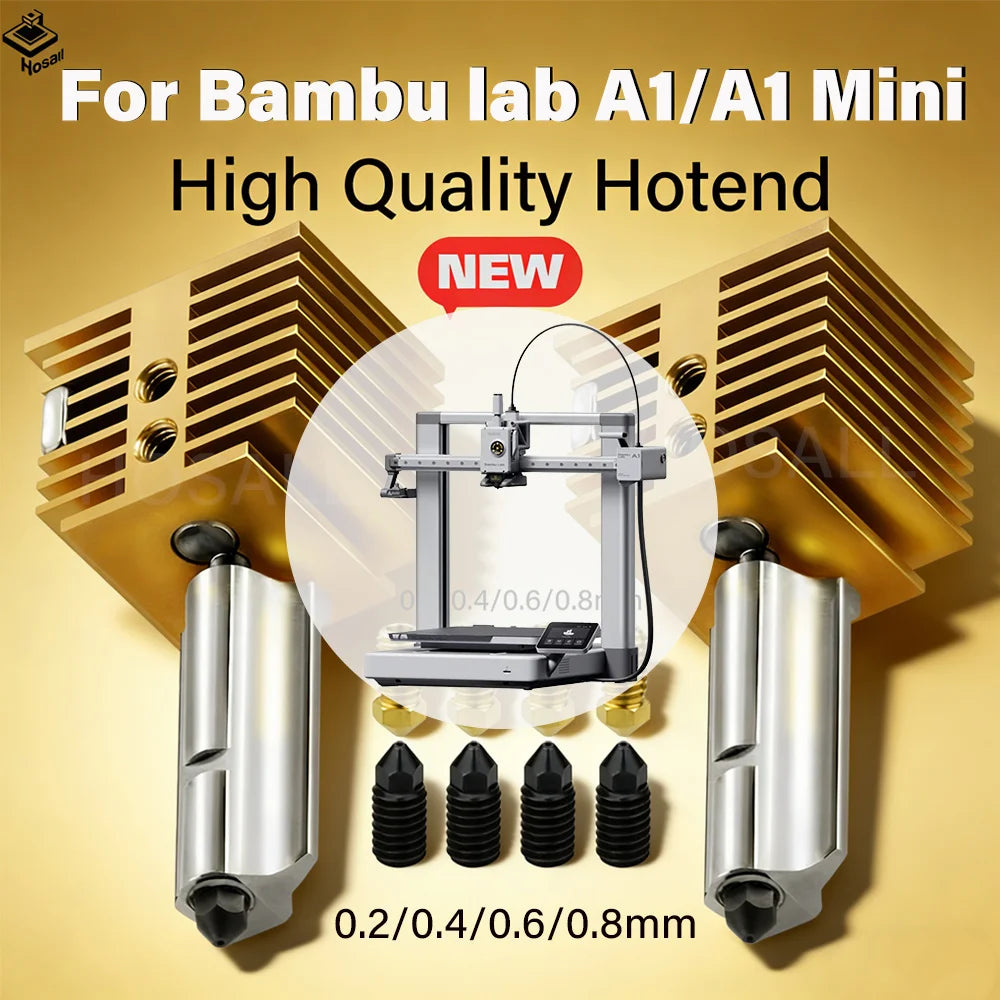 V3.0 Hardened Steel Nozzle Hotend for Bambu Lab A1/A1 Mini