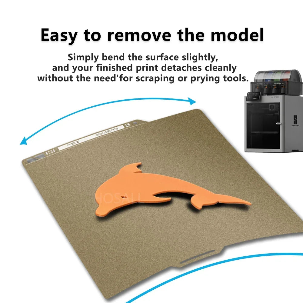 Thickened Design Textured PEI Build Plate with QR Code for Bambu Lab P2S/A1/X1/X1C/P1P/P1S