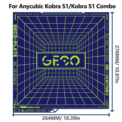 Geco PLA Plate No Heating for Bambu Lab H2D/H2S 355x346 MM
