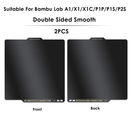 Double Sided PEI Smooth Build Plate For Bambu Lab P2S/A1/X1/X1C/P1P/P1S